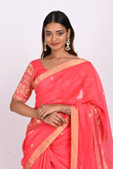 Pink Chanderi SareeDSC_3817