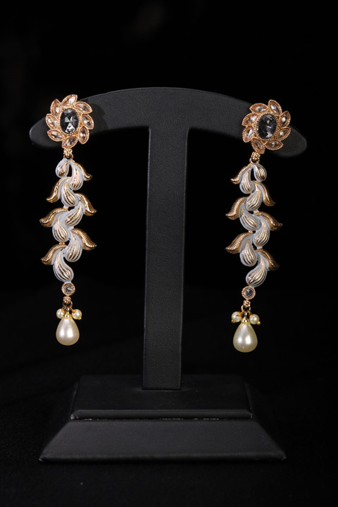 Grey Stone Earrings