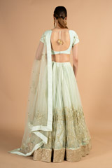Mint Mirror Work LehengaDSC00741