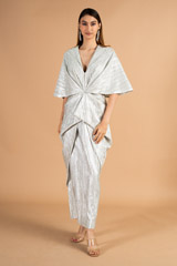 Silver Draped Gown