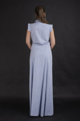 Blue Tie Up Gown_DTR2555
