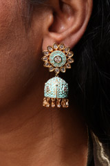 Minakari And Pearl EarringsIMG_0690