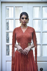 Rust Embellished Lehenga_DSC5763
