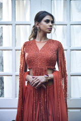 Rust Embellished Lehenga_DSC5776