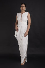 White Drape Dress4102_video