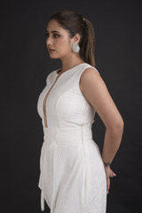 White Drape Dress_DTR2508