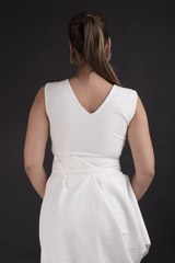 White Drape Dress_DTR2511