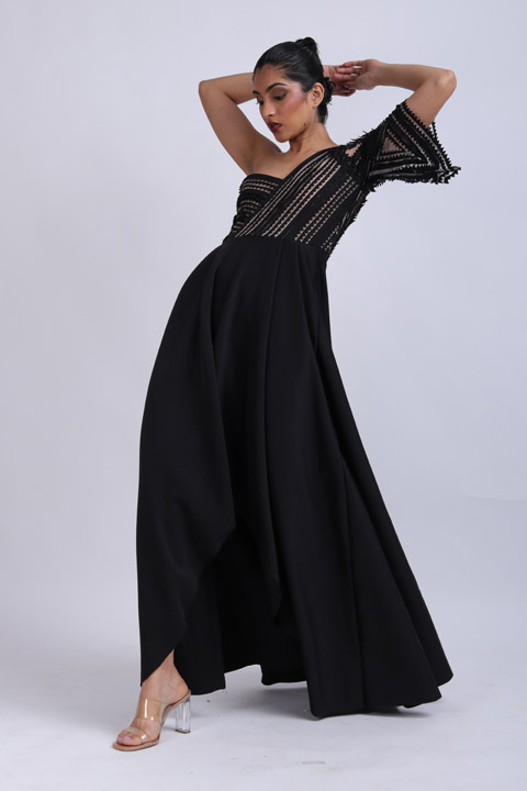 Mica Black Cut Out Gown