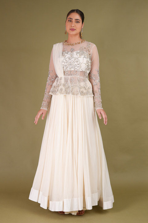 Ivory Flared Top Bottom Set