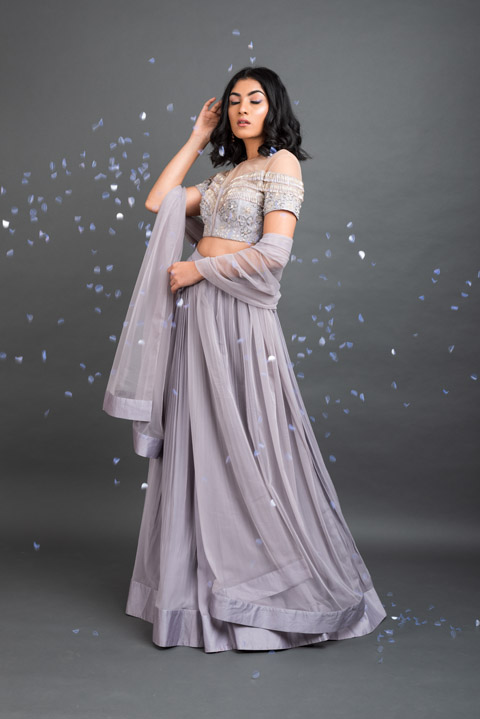 Grey Lehenga Set