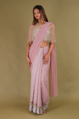Embellished Saree, Cape & Blouse