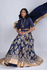 Chanderi Silk LehengaIMG_9881