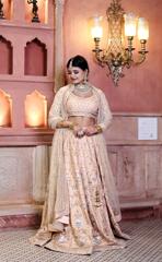 Coral Silk Gota Patti Lehenga