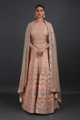 Coral Silk Gota Patti LehengaIMG_8289