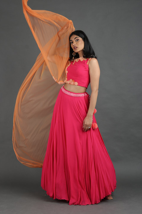 Hot Pink Top Bottom Set