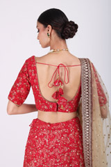 Red Crusting LehengaIMG_9599