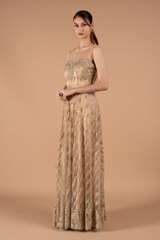 Beige Embroidered GownDSC01655