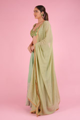 Green Embroidered LehengaDSC09079