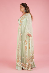 Light Blue and Gold AnarkaliDSC07917