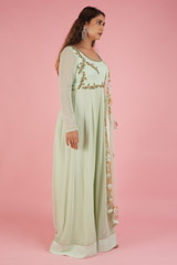 Light Blue and Gold AnarkaliDSC07918