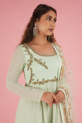 Light Blue and Gold AnarkaliDSC07919