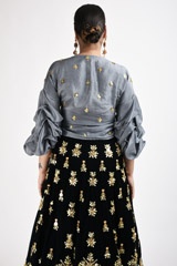 Green Embellished Lehenga_SUB0821