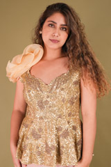 Golden Peplum GownDSC08141