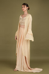 Crop Top And Draped Skirt With JacketDSC02104