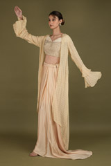 Crop Top And Draped Skirt With JacketDSC02105