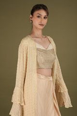 Crop Top And Draped Skirt With JacketDSC02108