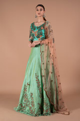 Aqua Peach LehengaDSC01289