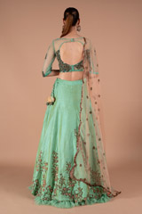 Aqua Peach LehengaDSC01292