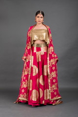 Magenta Brocade Lehenga