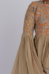 Beige Lehenga With Peplum TopIMG_2048