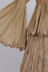 Beige Lehenga With Peplum TopIMG_2061