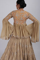Beige Lehenga With Peplum TopIMG_2080