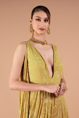 Tail Sleeves Beige AnarkaliDSC01572