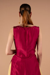 Beige Skirt with Maroon TunicDSC01451