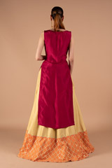 Beige Skirt with Maroon TunicDSC01452