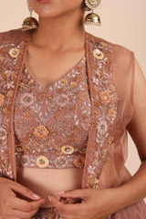 Peach Embellished Top Bottom SetIMG_6866