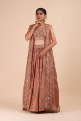 Peach Embellished Top Bottom SetIMG_6872