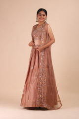 Peach Embellished Top Bottom SetIMG_6878