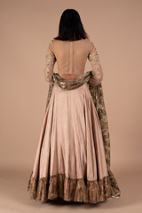 Peach Lehenga With Printed DupattaDSC08689