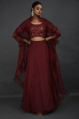 Maroon Lehenga Set