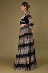 Black Printed Skirt and TopDSC08544