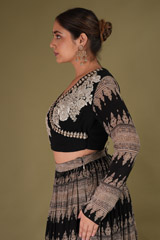 Black Printed Skirt and TopDSC08545