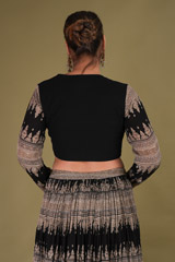 Black Printed Skirt and TopDSC08550