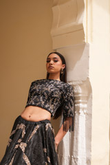 Black Embellished Top Bottom SetDSC06178