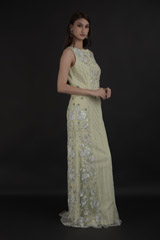 Mint Green Embroidered Gown_DTR0036