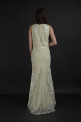Mint Green Embroidered Gown_DTR0041